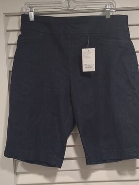 croft & barrow Navy Pull-On Bermuda Shorts